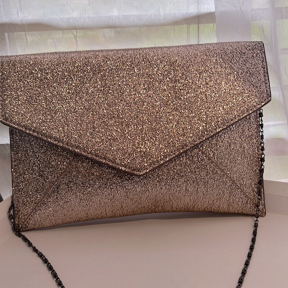 Neiman Marcus Rose gold Metallic crossbody clutch